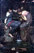 John William Waterhouse Nymphs Finding the Head of Orpheus oil on canvas